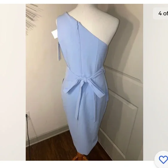 Lavish Alice one shoulder orgami blue dress All sizes bridesmaids dresses - Picture 3 of 5